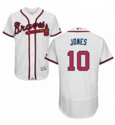 Mens Majestic Atlanta Braves 10 Chipper Jones White Home Flex Base Authentic Collection MLB Jersey Mens Majestic Atlanta Braves 10 Chipper Jones White Home Flex Base Authentic Collection MLB Jersey