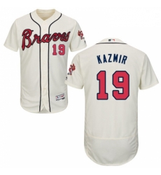 Mens Majestic Atlanta Braves 19 Scott Kazmir Cream Alternate Flex Base Authentic Collection MLB Jersey Mens Majestic Atlanta Braves 19 Scott Kazmir Cream Alternate Flex Base Authentic Collection MLB Jersey