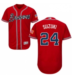 Mens Majestic Atlanta Braves 24 Kurt Suzuki Red Flexbase Authentic Collection MLB Jersey Mens Majestic Atlanta Braves 24 Kurt Suzuki Red Flexbase Authentic Collection MLB Jersey