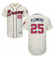 Mens Majestic Atlanta Braves 25 Tyler Flowers Cream Alternate Flex Base Authentic Collection MLB Jersey Mens Majestic Atlanta Braves 25 Tyler Flowers Cream Alternate Flex Base Authentic Collection MLB Jersey