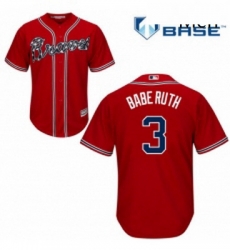 Mens Majestic Atlanta Braves 3 Babe Ruth Replica Red Alternate Cool Base MLB Jersey Mens Majestic Atlanta Braves 3 Babe Ruth Replica Red Alternate Cool Base MLB Jersey