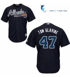 Mens Majestic Atlanta Braves 47 Tom Glavine Replica Blue Alternate Road Cool Base MLB Jersey Mens Majestic Atlanta Braves 47 Tom Glavine Replica Blue Alternate Road Cool Base MLB Jersey