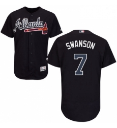 Mens Majestic Atlanta Braves 7 Dansby Swanson Blue Flexbase Authentic Collection MLB Jersey Mens Majestic Atlanta Braves 7 Dansby Swanson Blue Flexbase Authentic Collection MLB Jersey