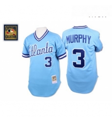 Mens Mitchell and Ness 1982 Atlanta Braves 3 Dale Murphy Authentic Light Blue Throwback MLB Jersey Mens Mitchell and Ness 1982 Atlanta Braves 3 Dale Murphy Authentic Light Blue Throwback MLB Jersey
