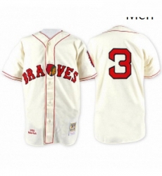 Mens Mitchell and Ness Atlanta Braves 3 Babe Ruth Authentic Cream Throwback MLB Jersey Mens Mitchell and Ness Atlanta Braves 3 Babe Ruth Authentic Cream Throwback MLB Jersey