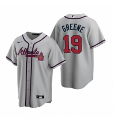 Mens Nike Atlanta Braves 19 Shane Greene Gray Road Stitched Baseball Jersey Mens Nike Atlanta Braves 19 Shane Greene Gray Road Stitched Baseball Jersey