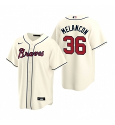 Mens Nike Atlanta Braves 36 Mark Melancon Cream Alternate Stitched Baseball Jersey Mens Nike Atlanta Braves 36 Mark Melancon Cream Alternate Stitched Baseball Jersey