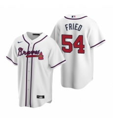Mens Nike Atlanta Braves 54 Max Fried White Home Stitched Baseball Jersey Mens Nike Atlanta Braves 54 Max Fried White Home Stitched Baseball Jersey