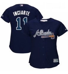 Womens Majestic Atlanta Braves 11 Ender Inciarte Replica Blue Alternate Road Cool Base MLB Jersey Womens Majestic Atlanta Braves 11 Ender Inciarte Replica Blue Alternate Road Cool Base MLB Jersey