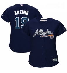 Womens Majestic Atlanta Braves 19 Scott Kazmir Replica Blue Alternate Road Cool Base MLB Jersey Womens Majestic Atlanta Braves 19 Scott Kazmir Replica Blue Alternate Road Cool Base MLB Jersey