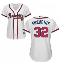 Womens Majestic Atlanta Braves 32 Brandon McCarthy Replica White Home Cool Base MLB Jersey Womens Majestic Atlanta Braves 32 Brandon McCarthy Replica White Home Cool Base MLB Jersey
