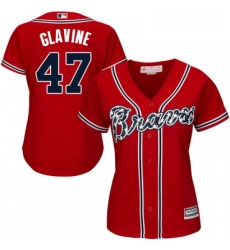 Womens Majestic Atlanta Braves 47 Tom Glavine Replica Red Alternate Cool Base MLB Jersey Womens Majestic Atlanta Braves 47 Tom Glavine Replica Red Alternate Cool Base MLB Jersey