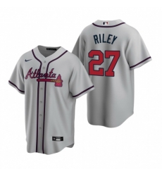 Youth Atlanta Braves 27 Austin Riley Cool Base MLB Stitched Jersey Gray Youth Atlanta Braves 27 Austin Riley Cool Base MLB Stitched Jersey Gray