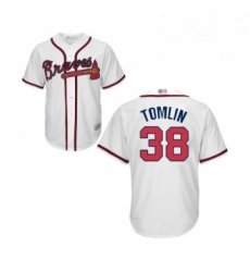 Youth Atlanta Braves 38 Josh Tomlin Replica White Home Cool Base Baseball Jersey Youth Atlanta Braves 38 Josh Tomlin Replica White Home Cool Base Baseball Jersey