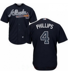 Youth Atlanta Braves #4 Brandon Phillips Navy Cool Base Jersey Youth Atlanta Braves #4 Brandon Phillips Navy Cool Base Jersey