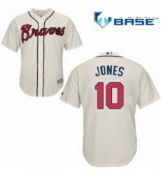 Youth Majestic Atlanta Braves 10 Chipper Jones Authentic Cream Alternate 2 Cool Base MLB Jersey Youth Majestic Atlanta Braves 10 Chipper Jones Authentic Cream Alternate 2 Cool Base MLB Jersey