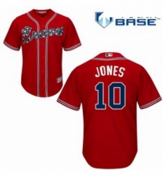Youth Majestic Atlanta Braves 10 Chipper Jones Replica Red Alternate Cool Base MLB Jersey Youth Majestic Atlanta Braves 10 Chipper Jones Replica Red Alternate Cool Base MLB Jersey