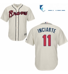 Youth Majestic Atlanta Braves 11 Ender Inciarte Replica Cream Alternate 2 Cool Base MLB Jersey Youth Majestic Atlanta Braves 11 Ender Inciarte Replica Cream Alternate 2 Cool Base MLB Jersey