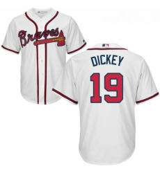Youth Majestic Atlanta Braves 19 RA Dickey Authentic White Home Cool Base MLB Jersey Youth Majestic Atlanta Braves 19 RA Dickey Authentic White Home Cool Base MLB Jersey
