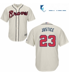 Youth Majestic Atlanta Braves 23 David Justice Authentic Cream Alternate 2 Cool Base MLB Jersey Youth Majestic Atlanta Braves 23 David Justice Authentic Cream Alternate 2 Cool Base MLB Jersey
