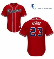 Youth Majestic Atlanta Braves 23 David Justice Authentic Red Alternate Cool Base MLB Jersey Youth Majestic Atlanta Braves 23 David Justice Authentic Red Alternate Cool Base MLB Jersey