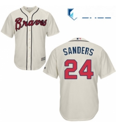 Youth Majestic Atlanta Braves 24 Deion Sanders Authentic Cream Alternate 2 Cool Base MLB Jersey Youth Majestic Atlanta Braves 24 Deion Sanders Authentic Cream Alternate 2 Cool Base MLB Jersey