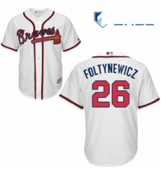 Youth Majestic Atlanta Braves 26 Mike Foltynewicz Replica White Home Cool Base MLB Jersey Youth Majestic Atlanta Braves 26 Mike Foltynewicz Replica White Home Cool Base MLB Jersey