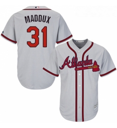 Youth Majestic Atlanta Braves 31 Greg Maddux Authentic Grey Road Cool Base MLB Jersey Youth Majestic Atlanta Braves 31 Greg Maddux Authentic Grey Road Cool Base MLB Jersey