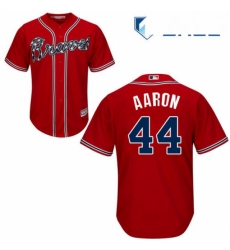 Youth Majestic Atlanta Braves 44 Hank Aaron Authentic Red Alternate Cool Base MLB Jersey Youth Majestic Atlanta Braves 44 Hank Aaron Authentic Red Alternate Cool Base MLB Jersey