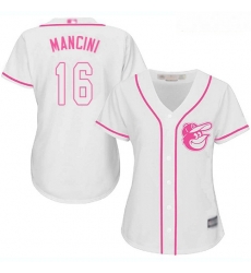 Orioles #16 Trey Mancini White Pink Fashion Women Stitched Baseball Jersey Orioles #16 Trey Mancini White Pink Fashion Women Stitched Baseball Jersey
