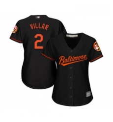 Womens Baltimore Orioles 2 Jonathan Villar Replica Black Alternate Cool Base Baseball Jersey Womens Baltimore Orioles 2 Jonathan Villar Replica Black Alternate Cool Base Baseball Jersey