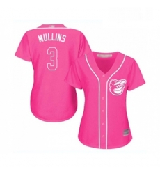 Womens Baltimore Orioles 3 Cedric Mullins Replica Pink Fashion Cool Base Baseball Jersey Womens Baltimore Orioles 3 Cedric Mullins Replica Pink Fashion Cool Base Baseball Jersey