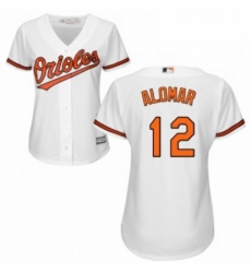 Womens Majestic Baltimore Orioles 12 Roberto Alomar Replica White Home Cool Base MLB Jersey Womens Majestic Baltimore Orioles 12 Roberto Alomar Replica White Home Cool Base MLB Jersey
