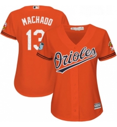 Womens Majestic Baltimore Orioles 13 Manny Machado Authentic Orange 2017 Spring Training Cool Base MLB Jersey Womens Majestic Baltimore Orioles 13 Manny Machado Authentic Orange 2017 Spring Training Cool Base MLB Jersey