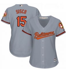 Womens Majestic Baltimore Orioles 15 Chance Sisco Replica Grey Road Cool Base MLB Jersey Womens Majestic Baltimore Orioles 15 Chance Sisco Replica Grey Road Cool Base MLB Jersey