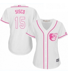 Womens Majestic Baltimore Orioles 15 Chance Sisco Replica White Fashion Cool Base MLB Jersey Womens Majestic Baltimore Orioles 15 Chance Sisco Replica White Fashion Cool Base MLB Jersey