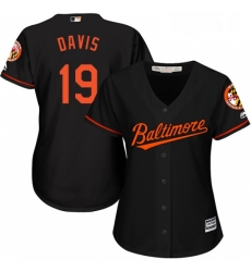 Womens Majestic Baltimore Orioles 19 Chris Davis Replica Black Alternate Cool Base MLB Jersey Womens Majestic Baltimore Orioles 19 Chris Davis Replica Black Alternate Cool Base MLB Jersey