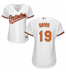Womens Majestic Baltimore Orioles 19 Chris Davis Replica White Home Cool Base MLB Jersey Womens Majestic Baltimore Orioles 19 Chris Davis Replica White Home Cool Base MLB Jersey