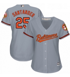Womens Majestic Baltimore Orioles 25 Anthony Santander Authentic Grey Road Cool Base MLB Jersey Womens Majestic Baltimore Orioles 25 Anthony Santander Authentic Grey Road Cool Base MLB Jersey