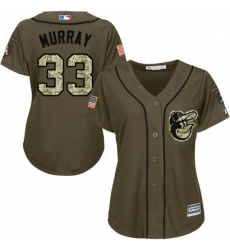 Womens Majestic Baltimore Orioles 33 Eddie Murray Authentic Green Salute to Service MLB Jersey Womens Majestic Baltimore Orioles 33 Eddie Murray Authentic Green Salute to Service MLB Jersey