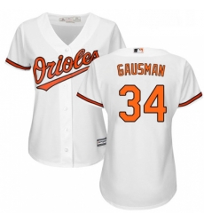 Womens Majestic Baltimore Orioles 34 Kevin Gausman Replica White Home Cool Base MLB Jersey Womens Majestic Baltimore Orioles 34 Kevin Gausman Replica White Home Cool Base MLB Jersey