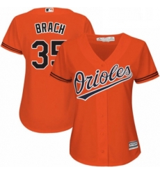 Womens Majestic Baltimore Orioles 35 Brad Brach Replica Orange Alternate Cool Base MLB Jersey Womens Majestic Baltimore Orioles 35 Brad Brach Replica Orange Alternate Cool Base MLB Jersey