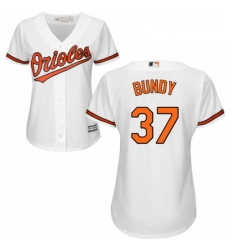 Womens Majestic Baltimore Orioles 37 Dylan Bundy Replica White Home Cool Base MLB Jersey Womens Majestic Baltimore Orioles 37 Dylan Bundy Replica White Home Cool Base MLB Jersey