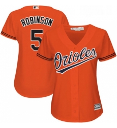 Womens Majestic Baltimore Orioles 5 Brooks Robinson Authentic Orange Alternate Cool Base MLB Jersey Womens Majestic Baltimore Orioles 5 Brooks Robinson Authentic Orange Alternate Cool Base MLB Jersey