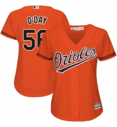 Womens Majestic Baltimore Orioles 56 Darren ODay Authentic Orange Alternate Cool Base MLB Jersey Womens Majestic Baltimore Orioles 56 Darren ODay Authentic Orange Alternate Cool Base MLB Jersey