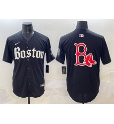 Men Boston Red Sox Team Big Logo Black Gothic Vapor Limited Stitched Baseball Jersey Men Boston Red Sox Team Big Logo Black Gothic Vapor Limited Stitched Baseball Jersey