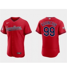 Men Cleveland Guardians 99 James Karinchak Red Flex Base Stitched Jersey Men Cleveland Guardians 99 James Karinchak Red Flex Base Stitched Jersey