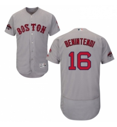 Mens Majestic Boston Red Sox 16 Andrew Benintendi Grey Road Flex Base Authentic Collection 2018 World Series Jersey Mens Majestic Boston Red Sox 16 Andrew Benintendi Grey Road Flex Base Authentic Collection 2018 World Series Jersey
