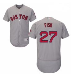 Mens Majestic Boston Red Sox 27 Carlton Fisk Grey Road Flex Base Authentic Collection MLB Jersey Mens Majestic Boston Red Sox 27 Carlton Fisk Grey Road Flex Base Authentic Collection MLB Jersey