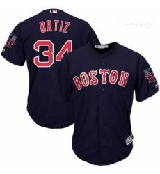 Mens Majestic Boston Red Sox 34 David Ortiz Authentic Navy Blue Alternate Road Retirement Patch Cool Base MLB Jersey Mens Majestic Boston Red Sox 34 David Ortiz Authentic Navy Blue Alternate Road Retirement Patch Cool Base MLB Jersey